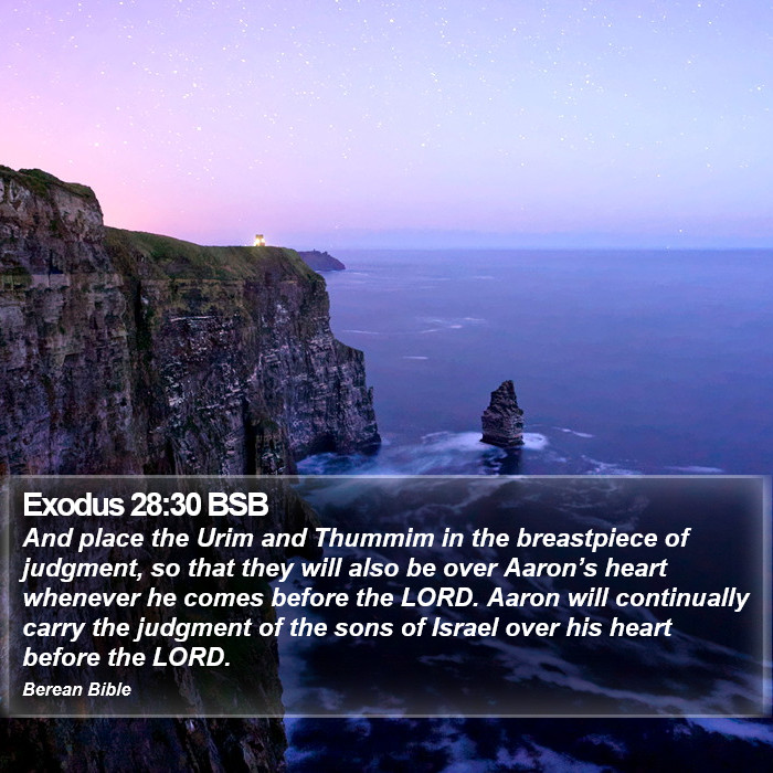 Exodus 28:30 BSB Bible Study