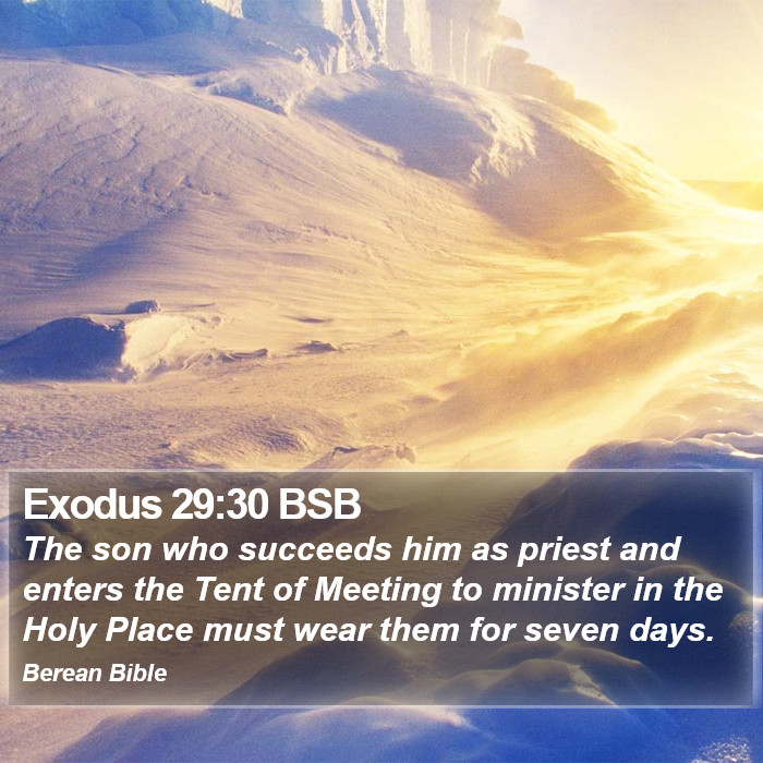 Exodus 29:30 BSB Bible Study