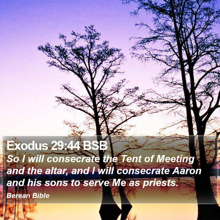 Exodus 29:44 BSB Bible Study