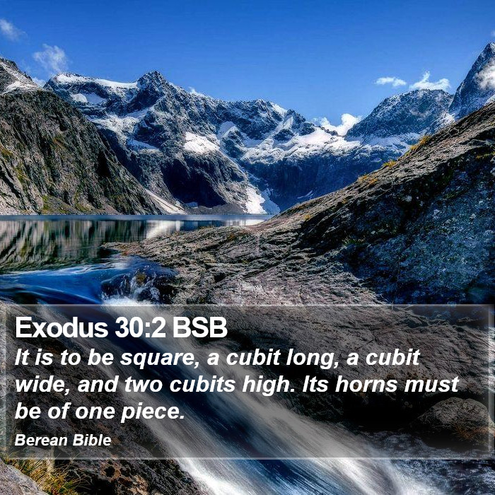 Exodus 30:2 BSB Bible Study