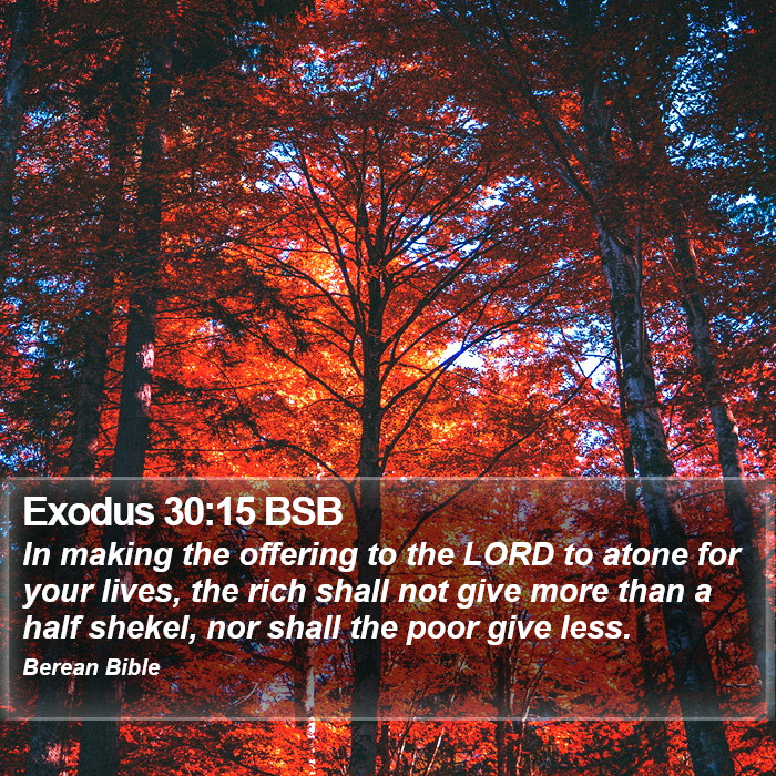 Exodus 30:15 BSB Bible Study