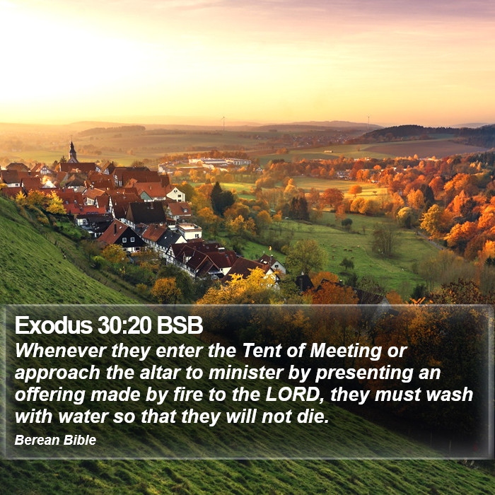 Exodus 30:20 BSB Bible Study