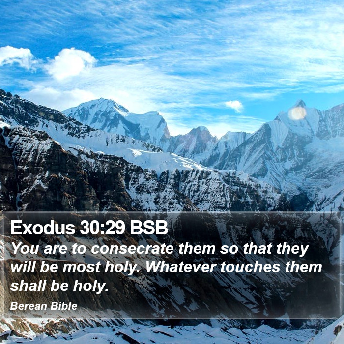 Exodus 30:29 BSB Bible Study