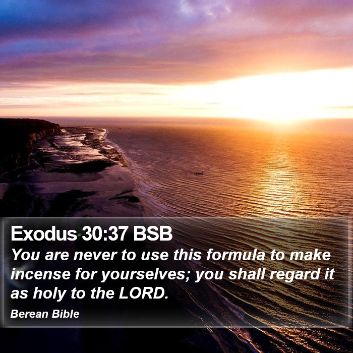 Exodus 30:37 BSB Bible Study