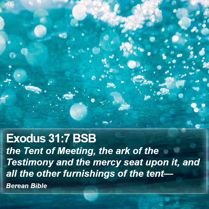 Exodus 31:7 BSB Bible Study