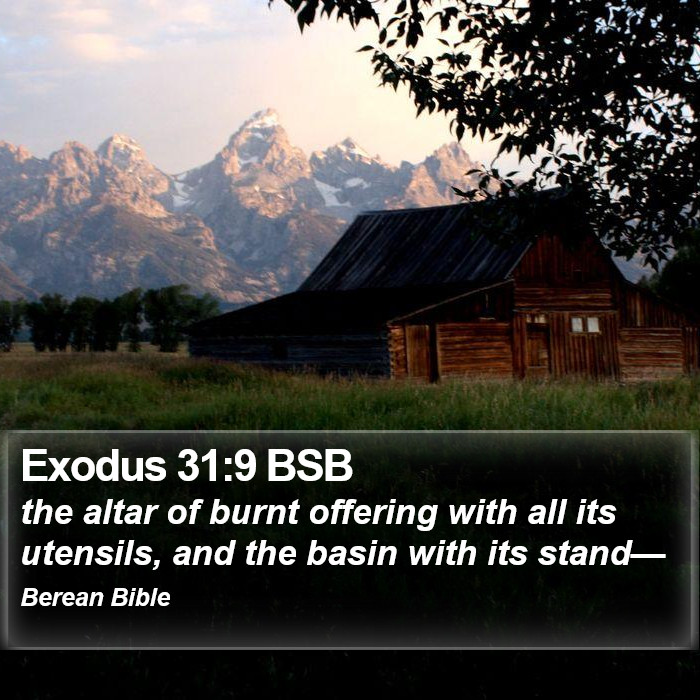 Exodus 31:9 BSB Bible Study