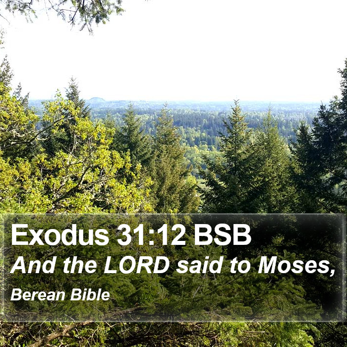 Exodus 31:12 BSB Bible Study