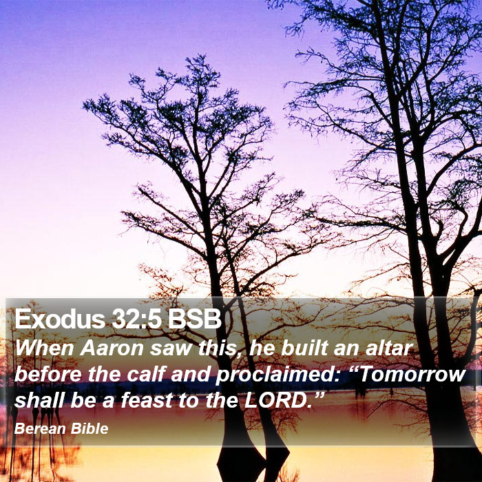 Exodus 32:5 BSB Bible Study