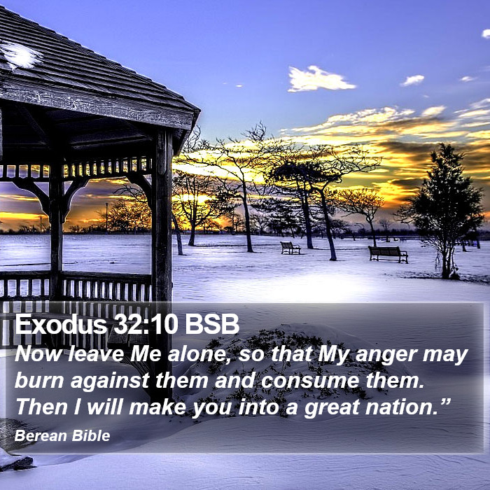 Exodus 32:10 BSB Bible Study