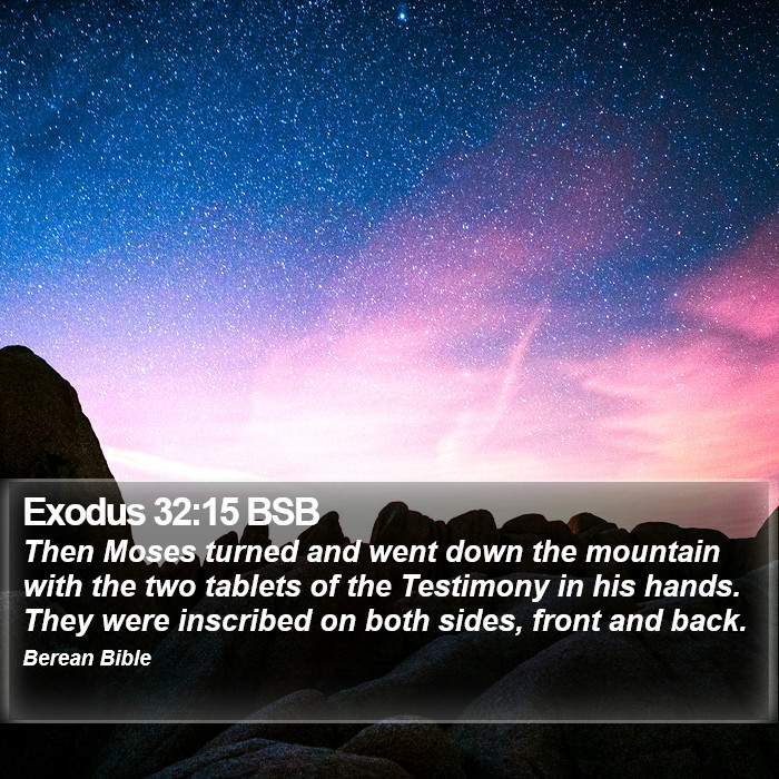 Exodus 32:15 BSB Bible Study