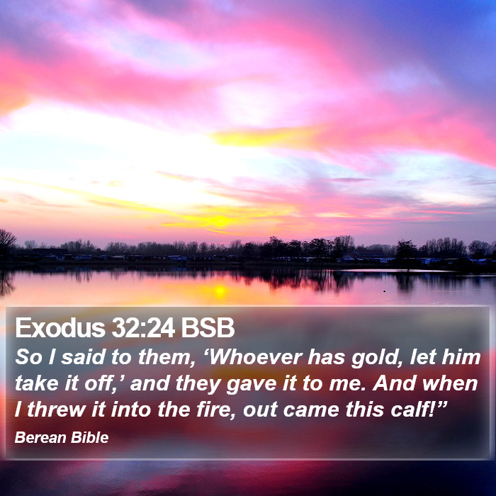 Exodus 32:24 BSB Bible Study