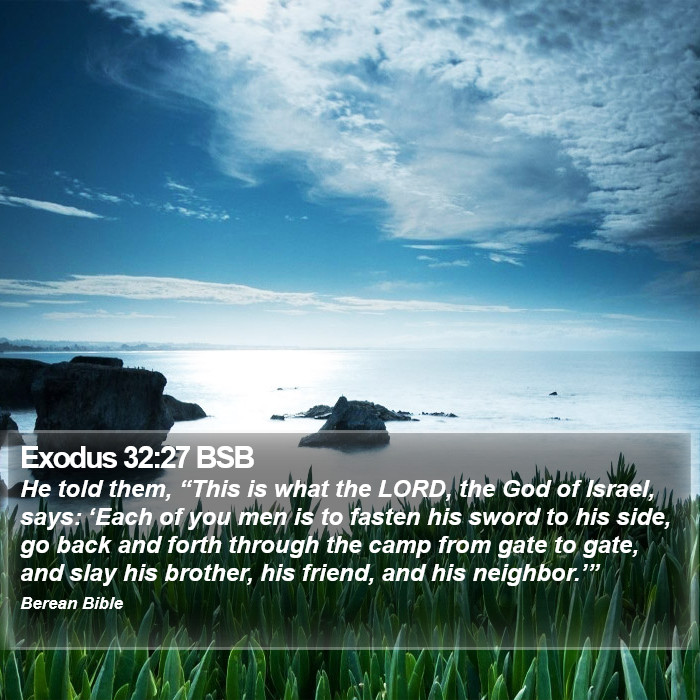 Exodus 32:27 BSB Bible Study