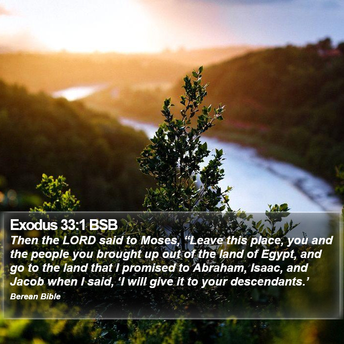 Exodus 33:1 BSB Bible Study