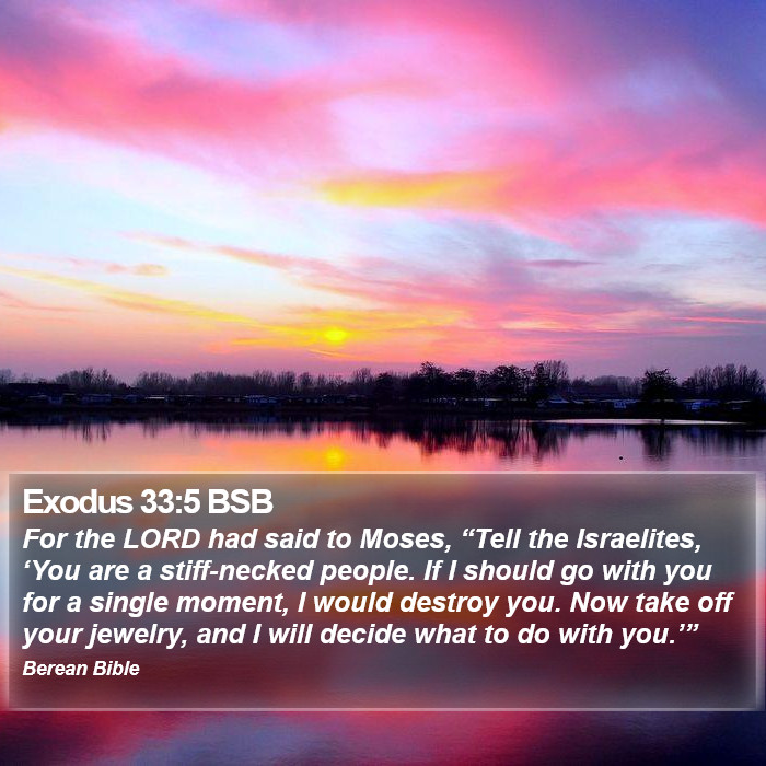 Exodus 33:5 BSB Bible Study