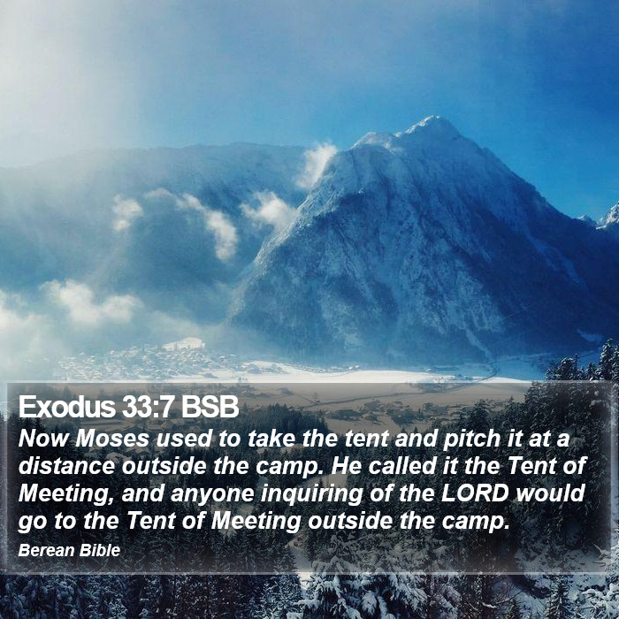 Exodus 33:7 BSB Bible Study