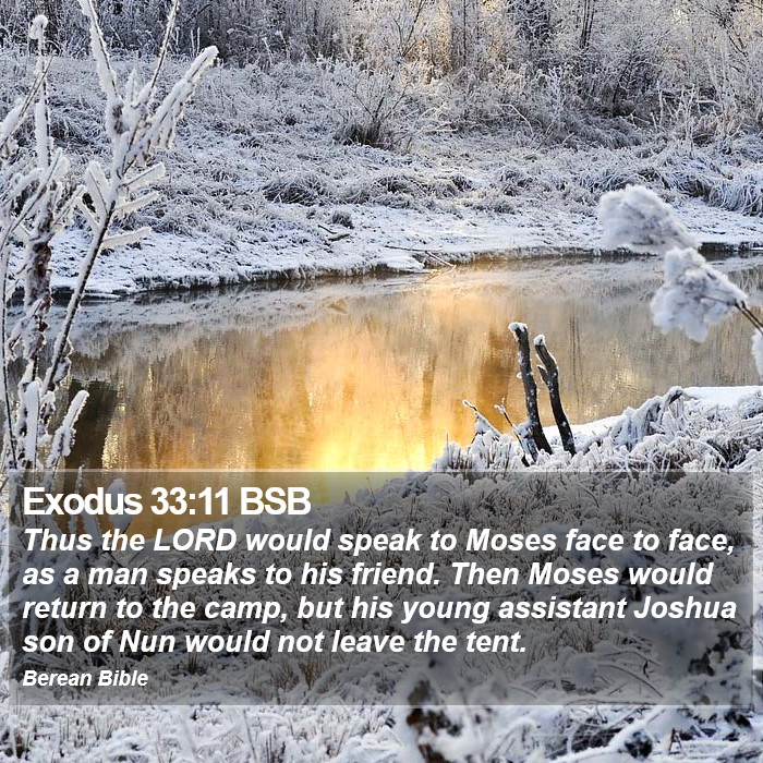 Exodus 33:11 BSB Bible Study