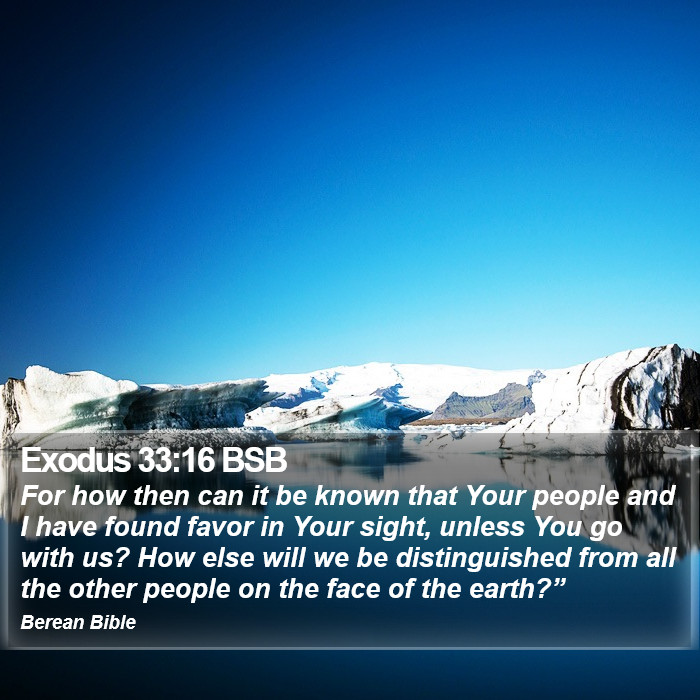 Exodus 33:16 BSB Bible Study