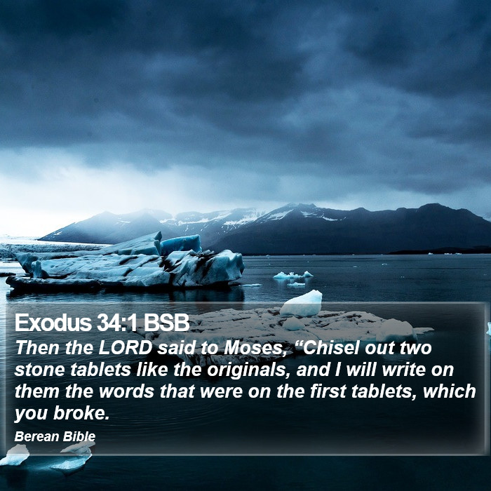 Exodus 34:1 BSB Bible Study