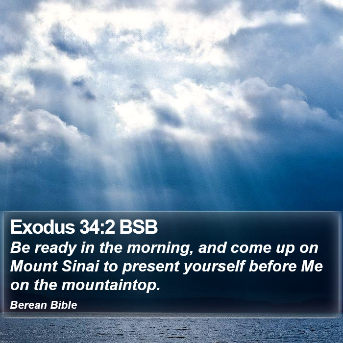 Exodus 34:2 BSB Bible Study