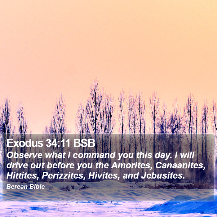 Exodus 34:11 BSB Bible Study