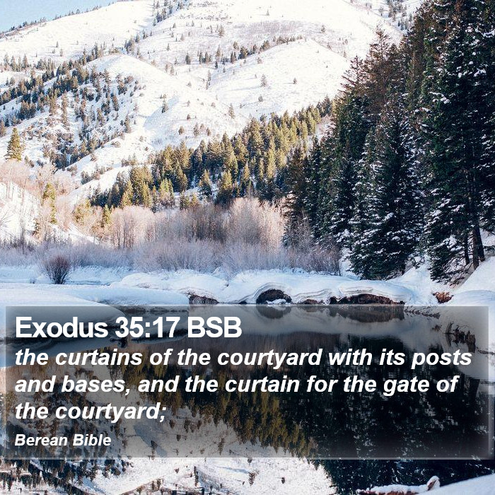 Exodus 35:17 BSB Bible Study