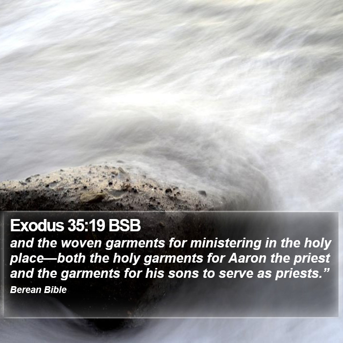 Exodus 35:19 BSB Bible Study