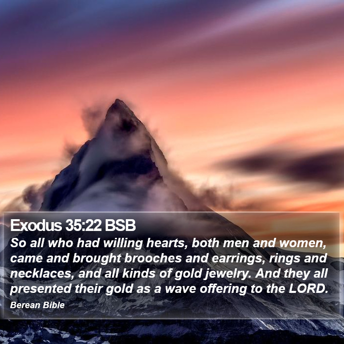 Exodus 35:22 BSB Bible Study