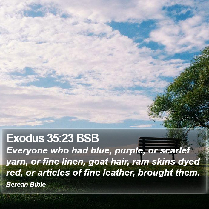 Exodus 35:23 BSB Bible Study