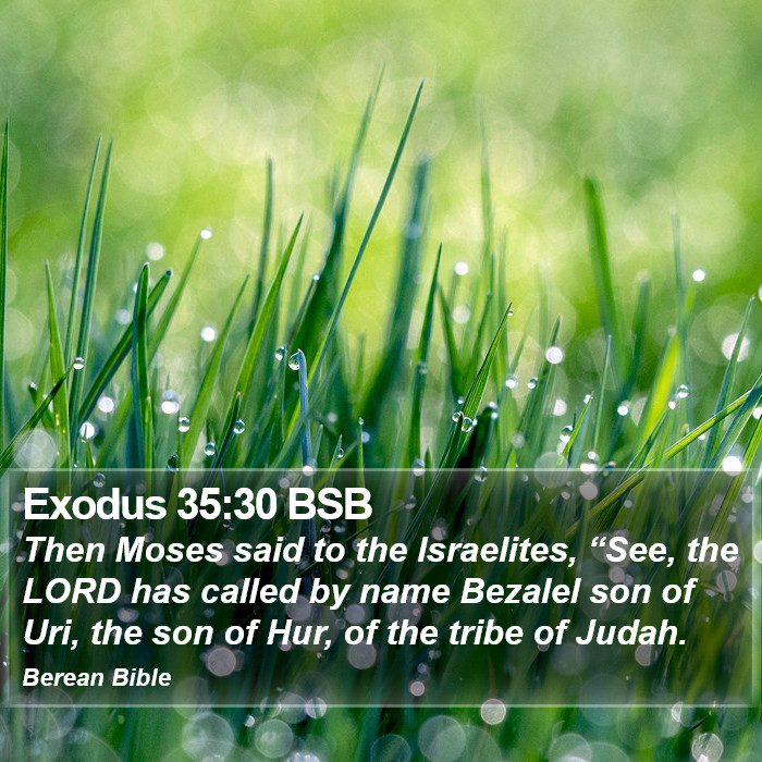 Exodus 35:30 BSB Bible Study