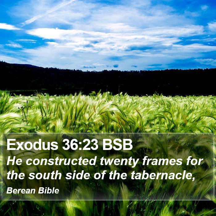 Exodus 36:23 BSB Bible Study