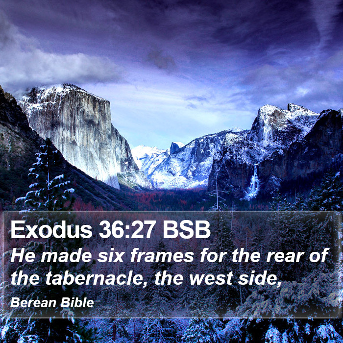 Exodus 36:27 BSB Bible Study