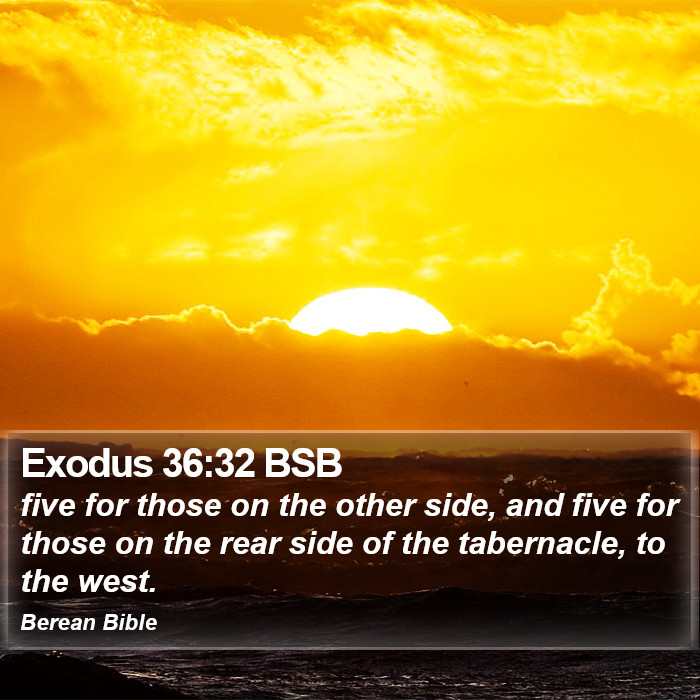 Exodus 36:32 BSB Bible Study