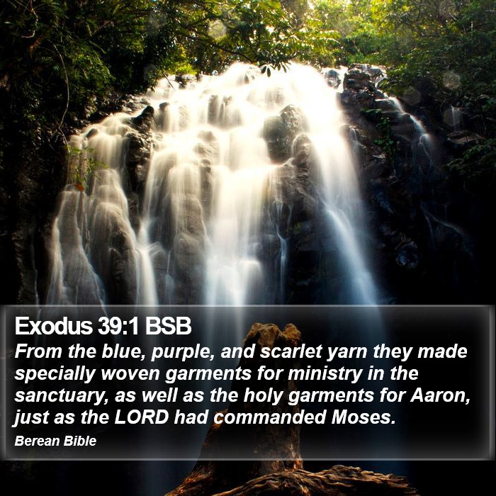 Exodus 39:1 BSB Bible Study