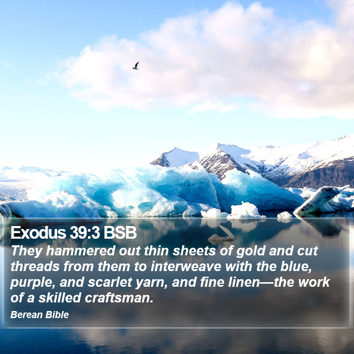 Exodus 39:3 BSB Bible Study