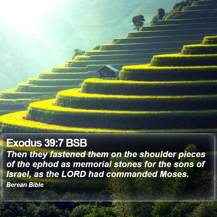 Exodus 39:7 BSB Bible Study