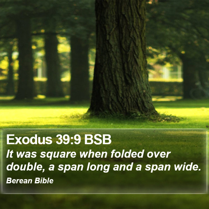 Exodus 39:9 BSB Bible Study