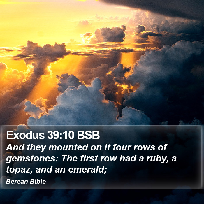 Exodus 39:10 BSB Bible Study