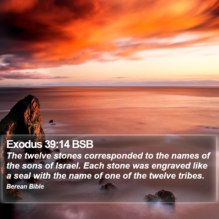 Exodus 39:14 BSB Bible Study