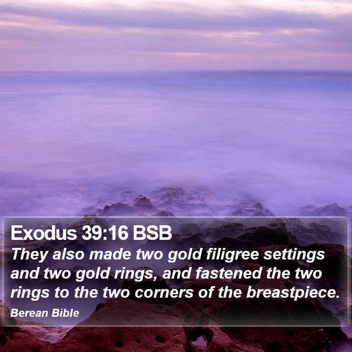 Exodus 39:16 BSB Bible Study