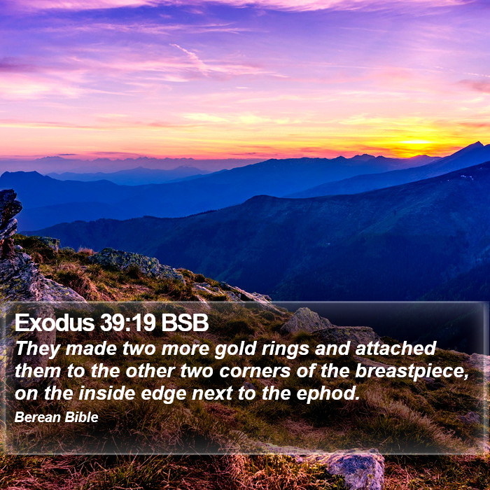 Exodus 39:19 BSB Bible Study