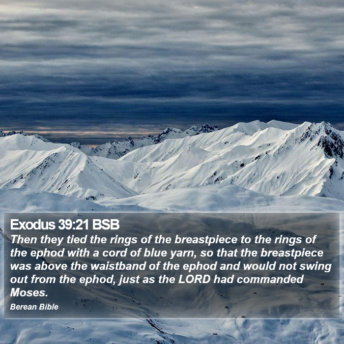 Exodus 39:21 BSB Bible Study