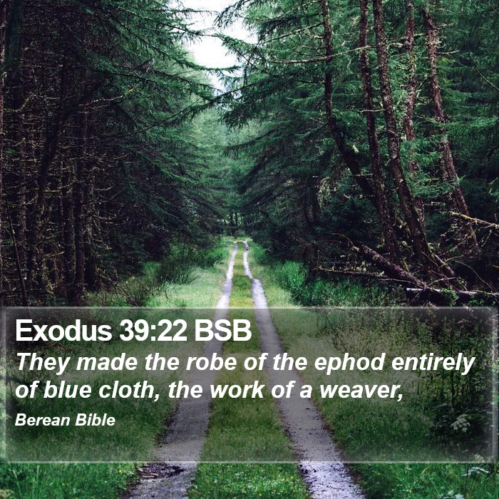 Exodus 39:22 BSB Bible Study