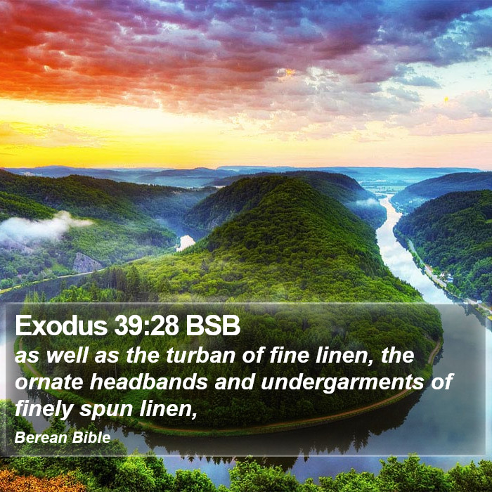 Exodus 39:28 BSB Bible Study