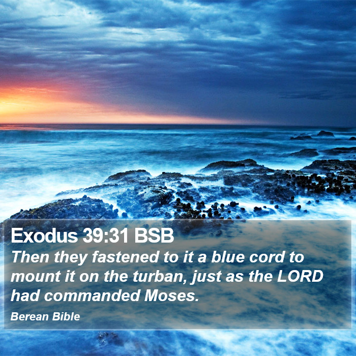 Exodus 39:31 BSB Bible Study