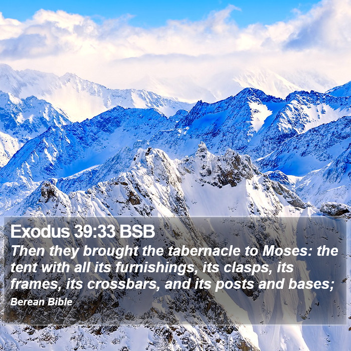 Exodus 39:33 BSB Bible Study