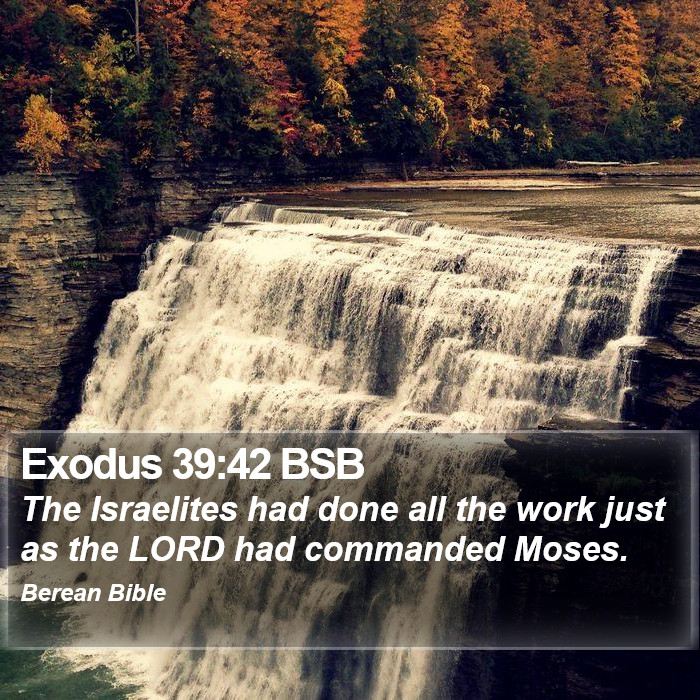 Exodus 39:42 BSB Bible Study