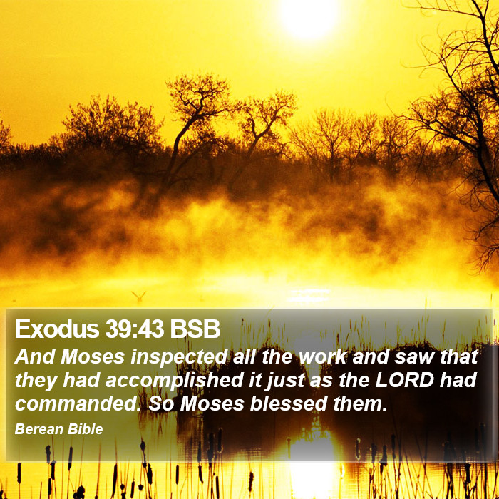 Exodus 39:43 BSB Bible Study