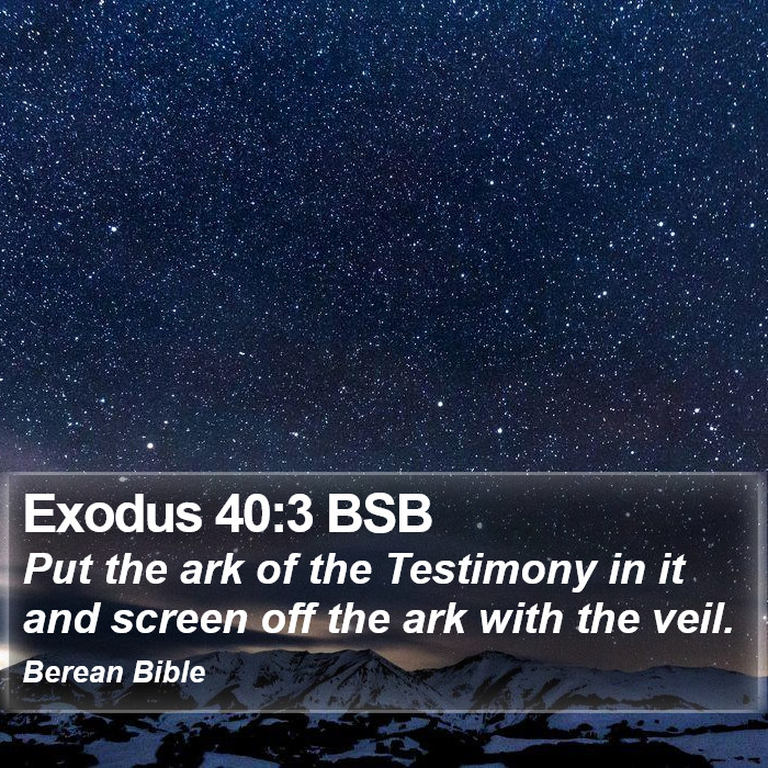 Exodus 40:3 BSB Bible Study