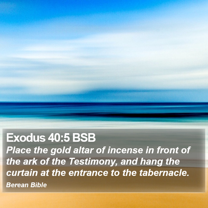 Exodus 40:5 BSB Bible Study