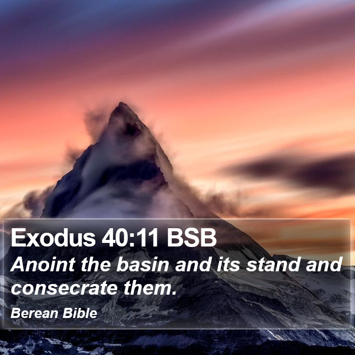 Exodus 40:11 BSB Bible Study